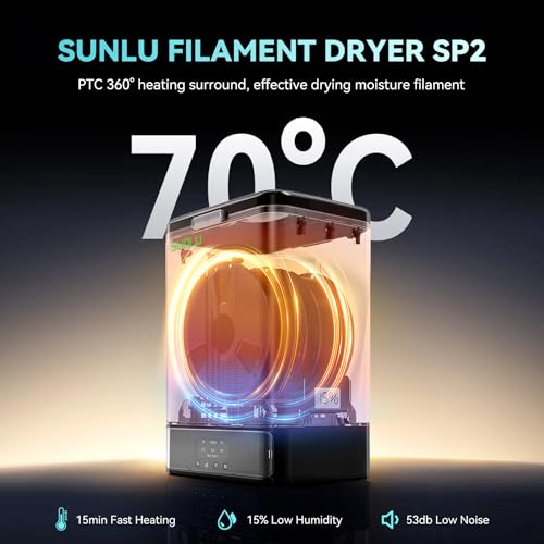 Image of SUNLU 3KG Filament Dryer SP2 & Storage Box, 15min Fast Heating to 70C