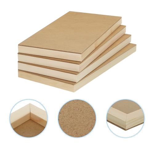 Panel de lienzo de madera 12x6" para pintura de vertido PATIKIL tableros de pino DIY pack de 4 5