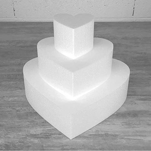 Pièce montée Coeur en polystyrène haute densité Lealoo pour cake design haut de gamme