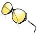 Produktbild Nachtfahrbrille Damen Auto Polarisiert Autofahren - HD Gelbe Anti Glanz Biker Nachtsichtbrillen Brille Gewidmet Nachtbrille(Schwarz)