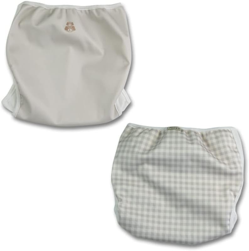 Image of POCKE] Diaper Cover Inner Belt Set of 2 Baby Cloth Diaper Cover Velcro Waterproof Leakproof Boy Girl Cute Simple Cloth
