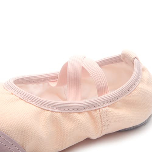 Ballet Shoes for Girls Toddler Ballet Slippers Soft Leather Boys Dance Shoes Dance Shoe Canvas Split (A, 9 Toddler)3