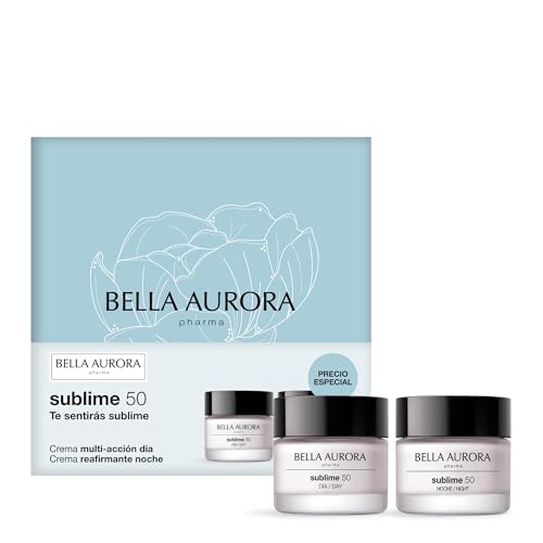 BELLA AURORA - Pack Sublime 50, Crema Multiacción Día 50ml + Crema Reafirmante Noche 50ml, Tratamiento Antiedad, +50 Años, Efecto Lifting, Unifica Tono y Aporta Luminosidad, Cuidado Intensivo