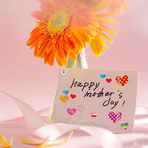 Glitter Heart Stickers, Small Self Adhesive Valentine's Day Heart Sticker 1200Pcs Kids Rainbow Love Decorative Sticker For Kid's Arts Craft Supplies Greeting Cards Scrapbooking Embellishment #TOP7