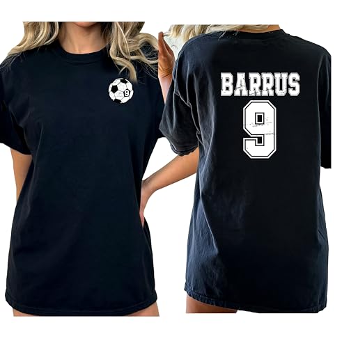 Custom Soccer Mom, Comfort Colors, Soccer Number Shirt, Custom Name Shirt, Sports Shirt, Jersey Number, Sports Mama Multicolor4