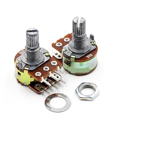 Double potentiomètre WH148 B 1M Ohm 6 broches axe 15mm pour réglage audio