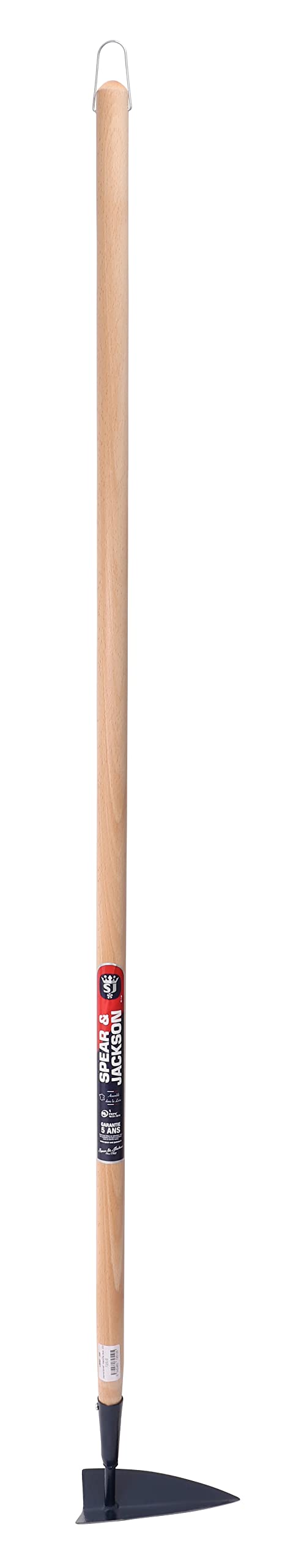 Spear & Jackson Désherbinet 3 Tranchants - Binette Multifonction Jardin - Outil 8-en-1 Désherbage/Binage - Manche Bois Hêtre - Grattoir Joints Allées
