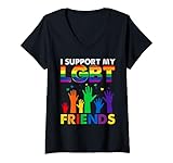 Photo Gallery sostengo i miei amici lgbt lgbtq pride pride month maglietta con collo a v Photo Gallery sostengo i miei amici lgbt lgbtq pride pride month maglietta con collo a v