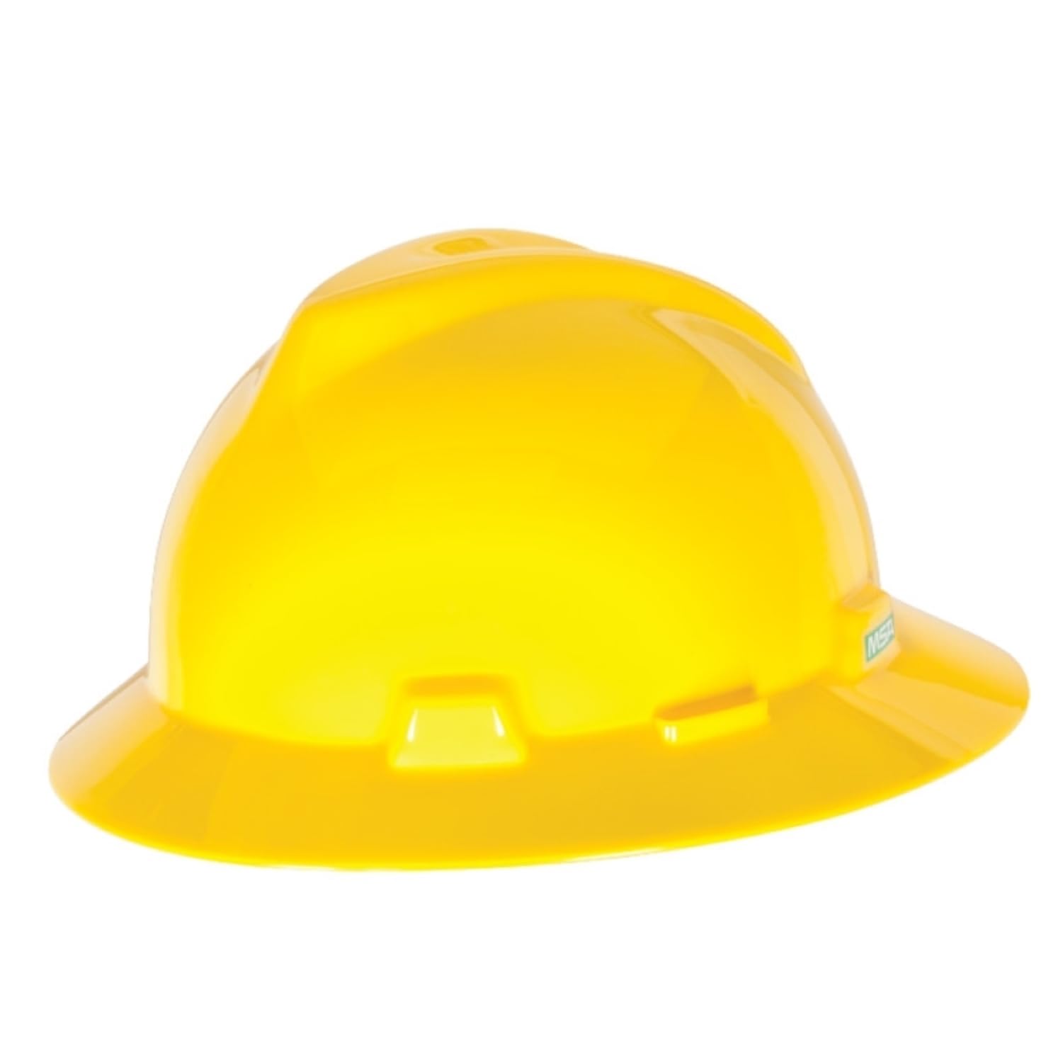 MSA V-Gard Full-Brim Hard Hat with Suspension - Polyethylene Shell, Superior Impact Protection and Self Adjusting Crown Straps - Standard Size Hard