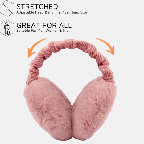 Winter Earmuffs Adjustable Faux Furry Foldable Ear Warmers Outdoor For Women Men #TOP2