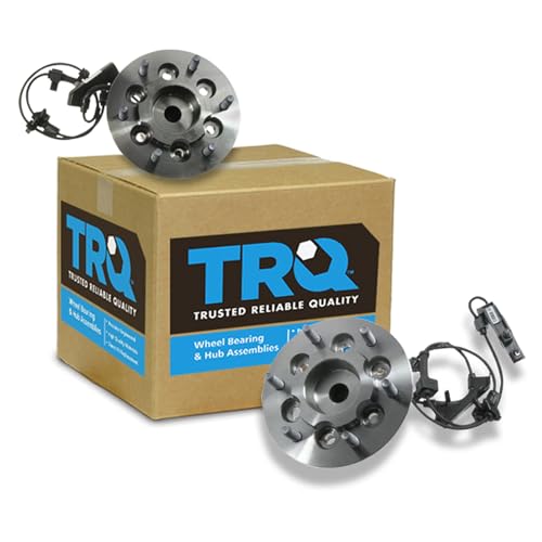 TRQ 2 Piece Front Wheel Bearing & Hub Assembly Set