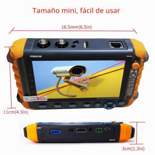 Miniatura 8 de Monitor Probador De Cctv Para Control Ptz De Prueba De Cámara Cvbs Ahd Tvi Cvi De 8mp