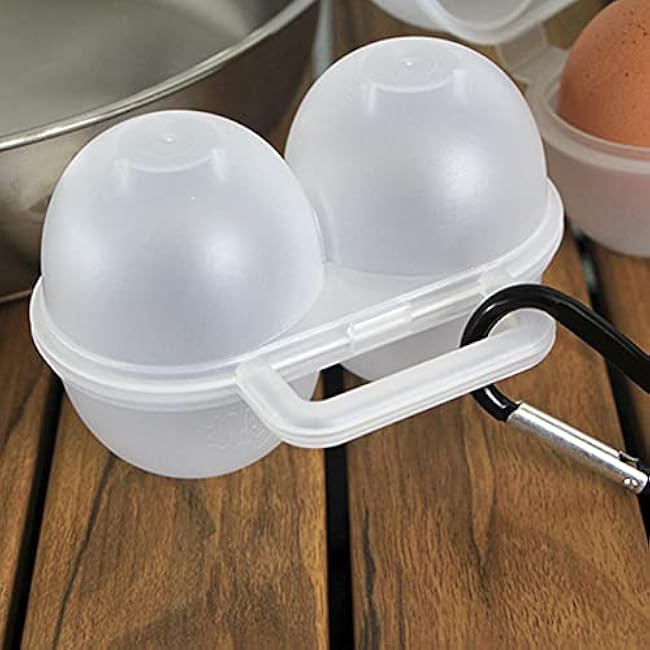 2pcs Eggs Carrier Egg Case, Plastic Eggs Storage Box with D Buckle, Portable Egg Container, Convenient Kitchen Tools for 2 Eg-g Case Outdoor Camping
