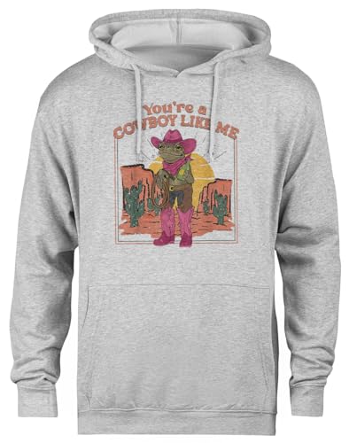 Sweat à capuche gris unisexe Youre A Cowboy Like Me pull