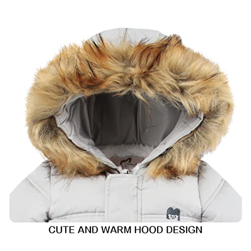 Image of Baby Girl Winter Snowsuit Toddler Jacket Clothes For Boy Infant Jumpsuit Hoodied