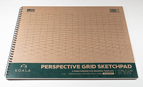 Bloc dessin perspective 2 points Koala Tools 40 feuilles 28x36 cm - 4