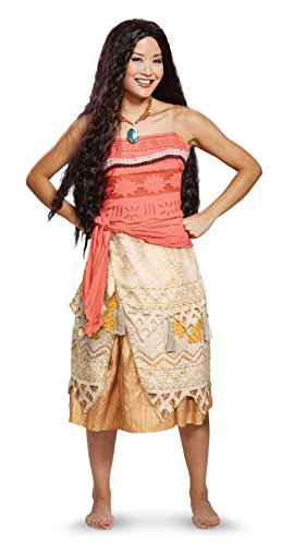 Ati Atihan Costumes And Props - Disguise Women's Moana Deluxe Adult Costume, red, S