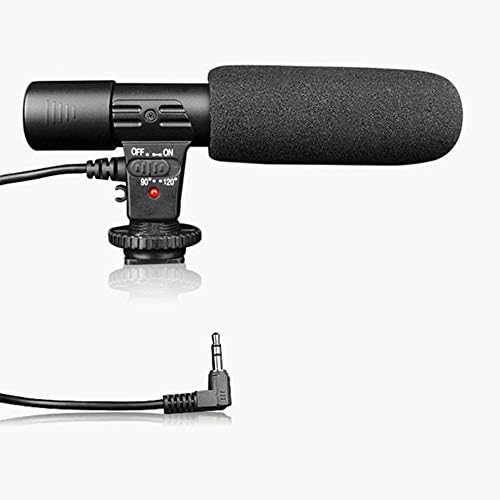MIC-01 SLR Camera Microphone Photography Video Camera Stereo Recording Microphone for DV Digital SLR Camera Camcorder - Black
