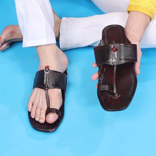 Image of Kolhapuri Chappal for Men| Kolhapuri Slippers for Men| kolapuri chapal Men| Leather Slippers for Men| Leather Chappal for Men-CS-AB-Parent A13