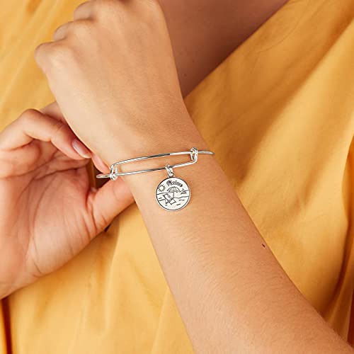 Alex And Ani Occasions Expandable Bangle For Women, Happy Retirement Charm, Shiny Silver Finish, 2 To 3.5 In #TOP3