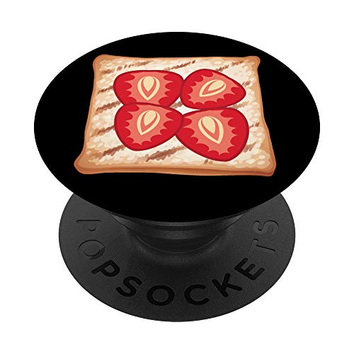 Strawberry Sandwich Yummy Toast Snack Cool Food Lover Gift PopSockets Agarre y Soporte para Teléfonos y Tabletas
