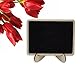 HOMETOOLS.EU® - 6x Klassische Tisch Holz-Tafel Mini Namens-Schild beschreibbar, Buffet, Party, Feier, Hochzeit, Deko, Vintage Landhaus, Tafel, 6er Set