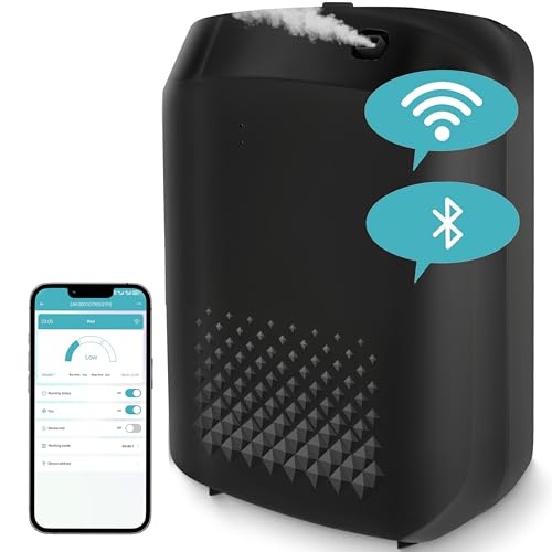 WiFi Smart Scent Air Machine for Home, App Control Waterless Essential Oil Diffuser, 1500 Sq.Ft Cold Air Diffusion System, 400ml Hotel Collection Diffuser for Large Room, Office (Black)
