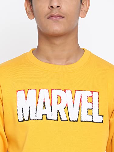 Image of Li'l Tomatoes Boys Marvel Fleece Sweatshirt | 100% Fleece Winter Pullover | Graphic Print Casual Wear | 7-16 Years