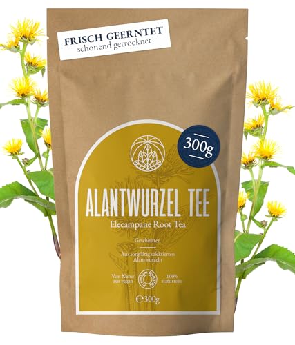 Té de raíz de Helenio Monte Nativo (300g) - Té de Helenio secado suavemente, aromático y sabroso - 100% puro y natural - Sin aditivos (Inula helenium)