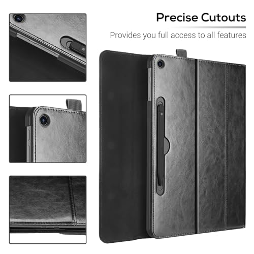ProCase Premium PU Leather Folio Stand Case for Surface Pro 12", Black - image 5