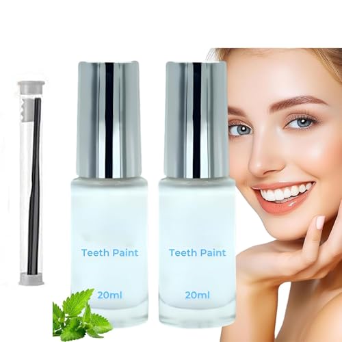 Pittura per denti, vernice sbiancante naturale per denti, smalto portatile per denti a tenuta stagna, vernice sbiancante istantanea, per denti istantaneamente più bianchi e aumenta la fiducia e