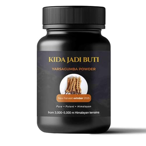 Image of Kida Jadi Premium Yarsagumba Powder, 100% Pure Wild Cordyceps Sinensis, Dietary Food Supplement, 100 Grams