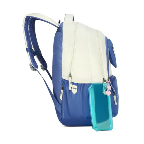 Image of Skybags Celeste 37L Casual Backpack for Girls with 3 Compartment & Adjustable Shoulder Strap | 16 Inch Padded Laptop Sleeve | Quick Access Front Pocket & Rain Cover | Perfect for School & Travel