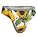 XUTSAKDCJ Comfortable 80s Vintage Cow Print Sunflowers Seamless Thongs for Women, No Show Thong Workout Yoga Gym Underwear Fashion G-string