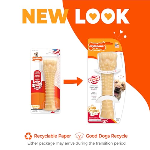 Image of Nylabone Power Chew Textured Bone Dog Chew Toy, Original Flavor, X-Large | Durable dog toys, long lasting, discourages destructive chewing, teeth-cleaning textures, flavor throughout, for dogs 50+ lbs