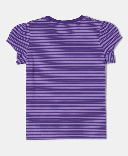 Image of Jockey AG03 Girls Super Combed Cotton Elastane Stretch Rib Striped Short Sleeve T-Shirt
