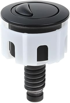 Toilet Flush Button Replacement, Push Button Compatible Toilet Cistern Flush Parts Black