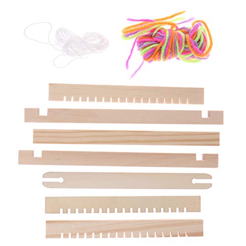 Qingsi 2 Set Children's Wooden Weaving Loom Kit Diy Hand-Knitted Machine Hand Knitting Loom Diy Woven Set For Beginners And Kids #TOP1