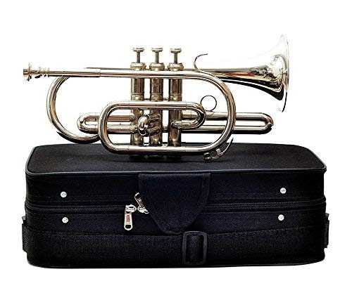 Cornet B Flat Nickel Plated With M/P & Bag Free #TOP1