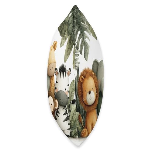 Safari Animals Watercolor Art for Nursery Decor Throw Pillow by cute jungle nursery theme - Used condition - Image 2