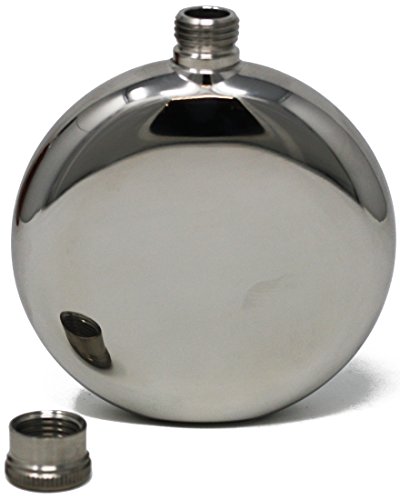 5 Oz Discrete Round Pocket Alcohol Liquor Flask (Shiny) Made From 304 (18/8) Food Grade Stainless Steel #TOP2