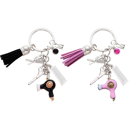 Pack De 2 Llaveros, Llavero Colgante Decoración, Llavero Peluquero, Llavero Colgante Decoración, Regalo Peluquería
