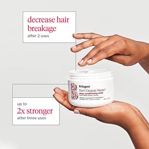 Briogeo Don't Despair, Repair! Deep Conditioning Mask | Protein + Moisture Balance Conditioner for Dry, Damaged, Color-Treated Strands | Vegan & Cruelty-Free
