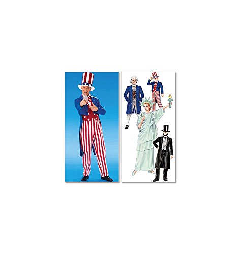 McCall's M6143 Children's Uncle Sam, Statue of Liberty, Abe Lincoln, and George Washington Costume Sewing Patterns, Sizes 8-10