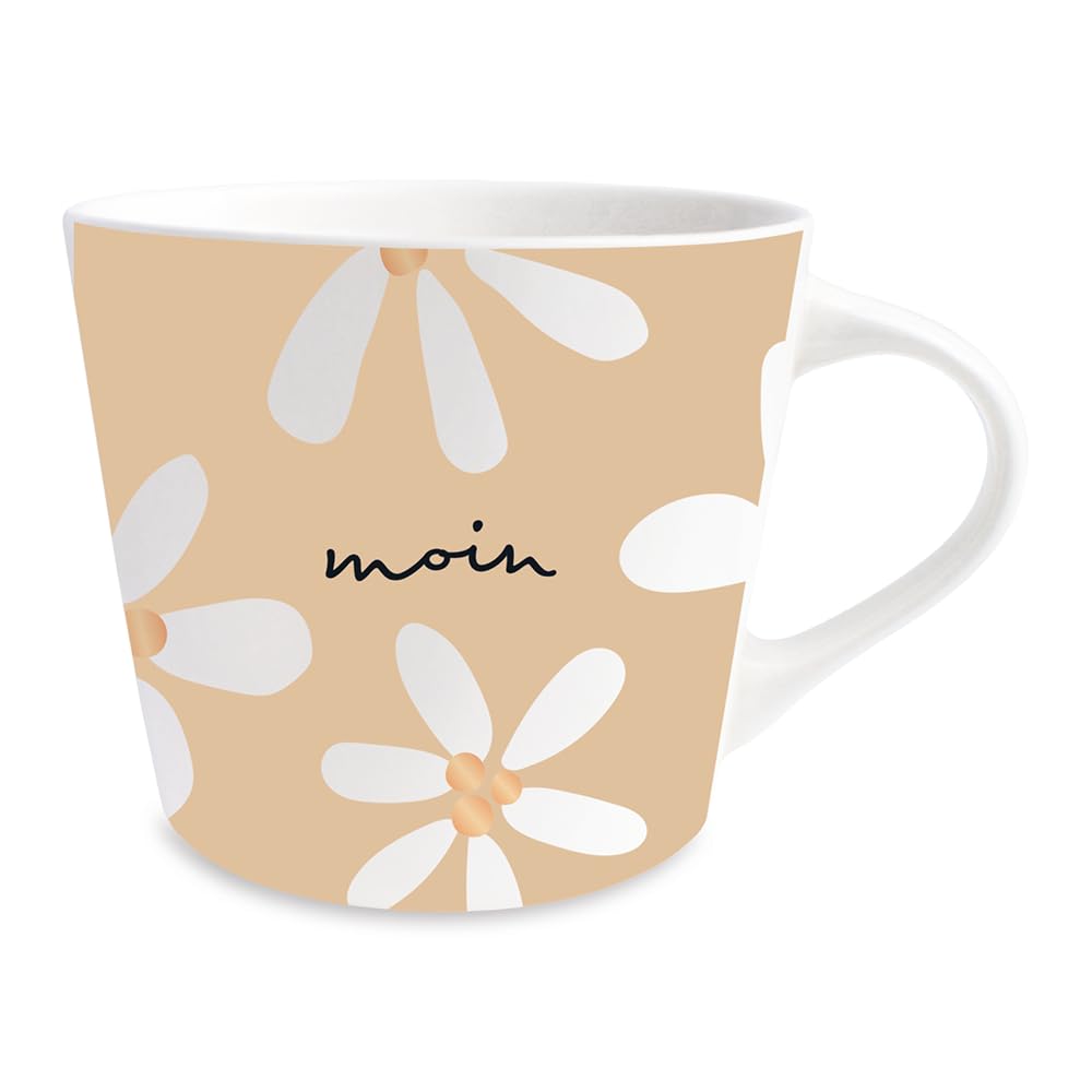 Grafik-Werkstatt Coffee Mug with 100% Real Gold Porcelain Mug 420 ml Moin