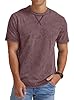 NITAGUT Men’s Distressed T-Shirts Cotton Crew Neck Vintage Tees Summer Casual Shorts Sleeves Tops,Rust Red,XXL #1