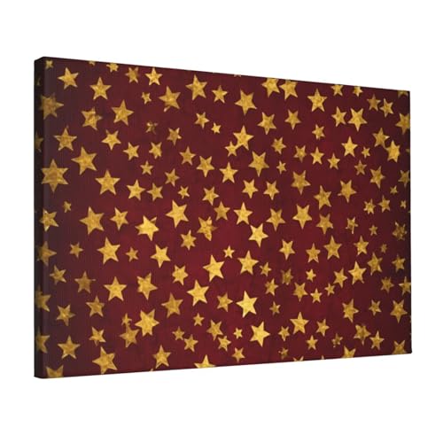 Impression sur toile YoupO Star2 pour chambre à coucher - Ambiance artistique et colorée