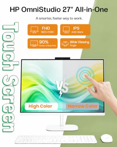 Image of HP OmniStudio 27 inch Touch All-in-One Desktop Computer, 32 GB RAM, 1 TB SSD