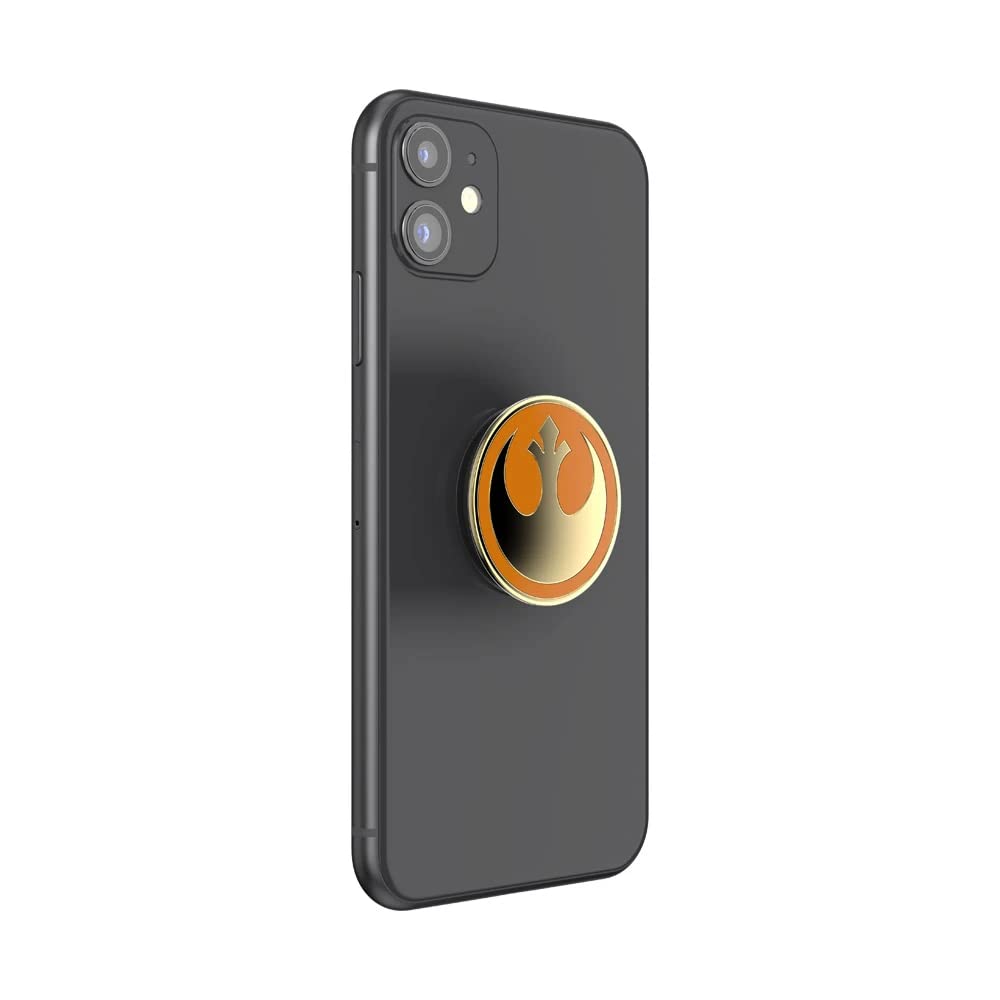 PopSockets PopGrip – Impugnatura E Supporto Per Telefono E Tablet, Top Intercambiabile, Design Rebel Icon Enamel, Ricarica Wireless Compatibile