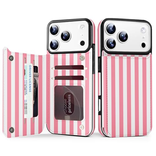 Étui portefeuille pour iPhone 17 Pro Max avec protection militaire antichoc robuste